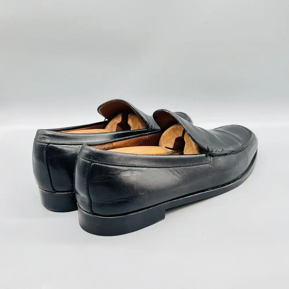 Allen Edmonds Shoes Mens 11.5 Black Leather Loafers Slip On Dress Oxford Classic
